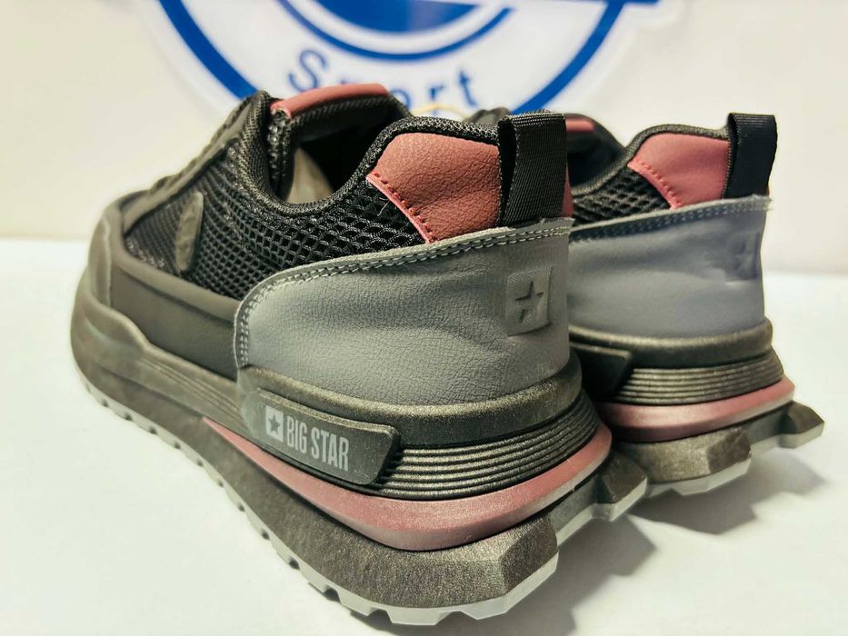 Big Star męskie sneakersy czarne bordo  41 - 44   TT174317