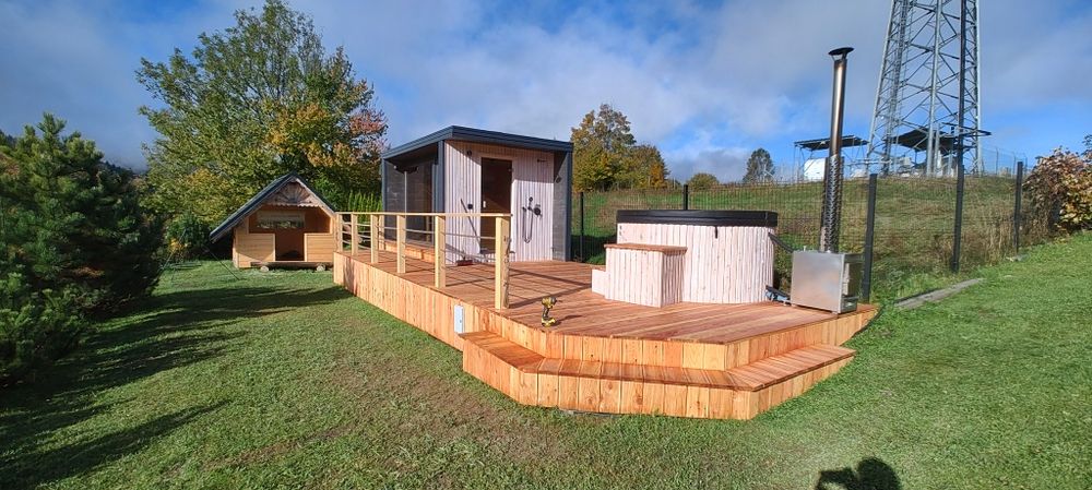 Sauna PREMIUM sauna ogrodowa z przedsionkiem