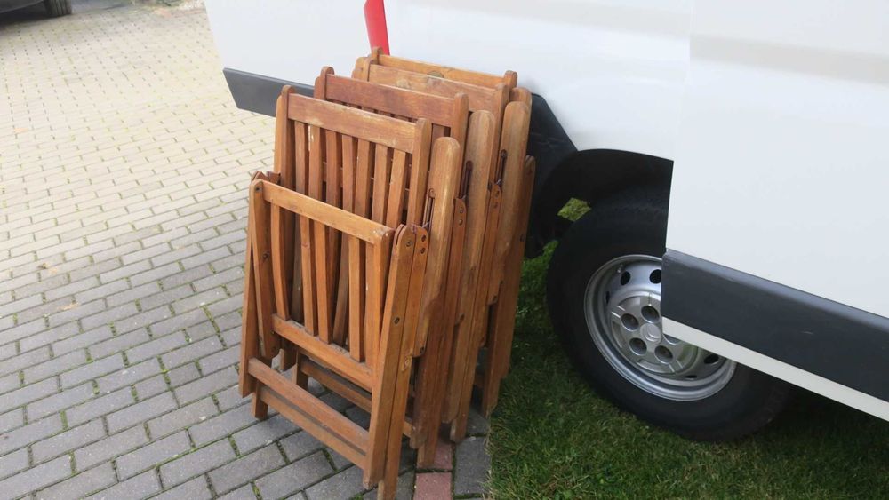 Fotele drewniane składane. ogrodowe 4 szt.