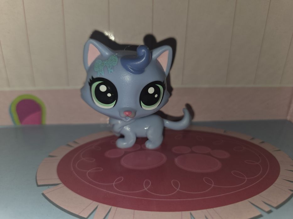 LPS kot Lucky Fortune Crew Blue Munchkin Kitten Cat No# Aqua Eyes