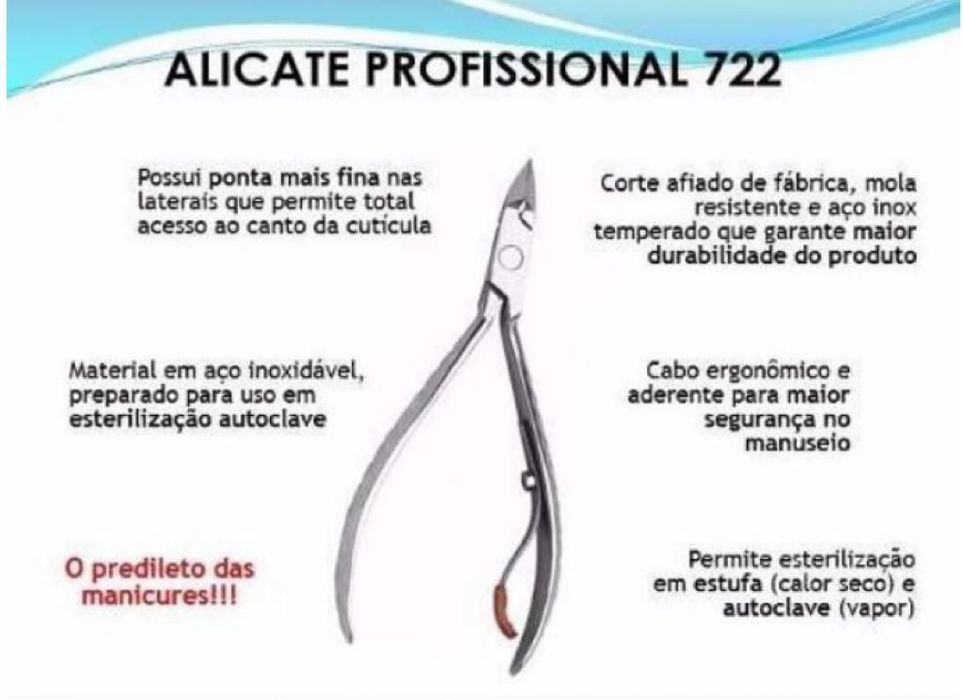 Alicate Para Cutículas (Mundial Profissional 722)