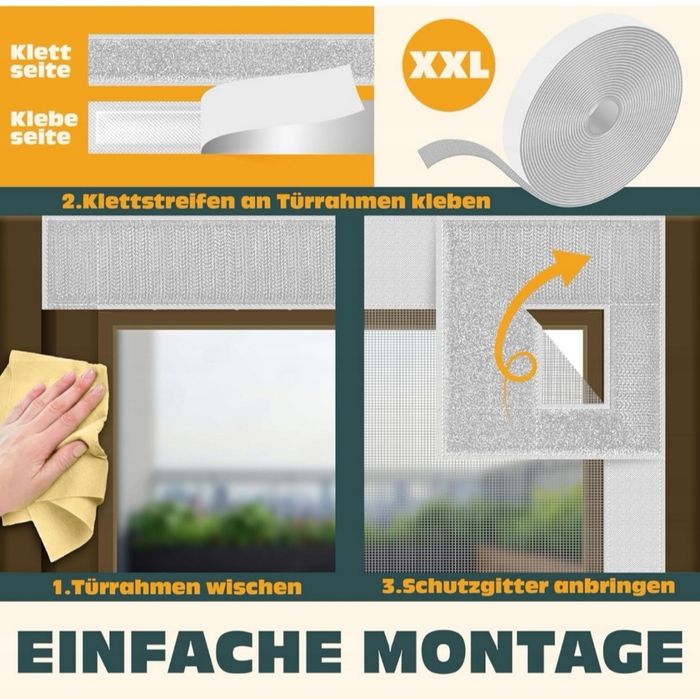 Moskitiera do drzwi 90 cm x 200