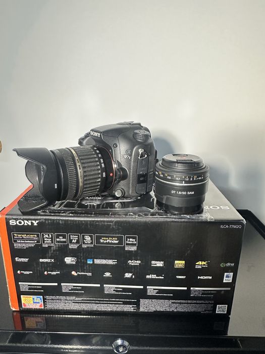 Sony Alpha 77 II (A77 II) + 2 Objetivas – Kit Completo