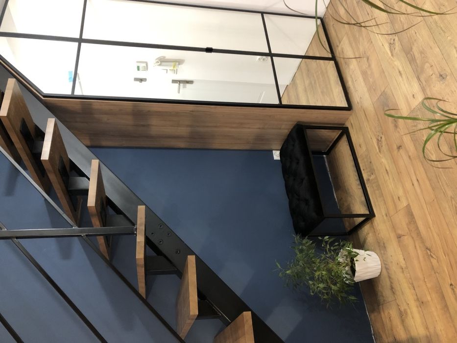 LOFT ławka pikowana pufa tapicerowana chesterfield przedpokój industry