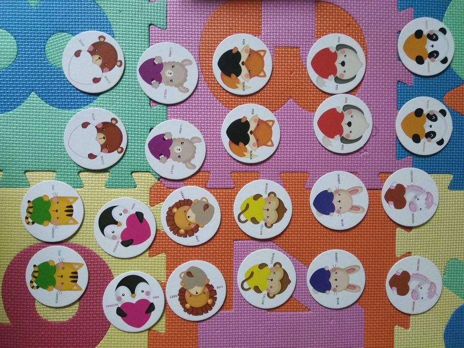 Gra memory Kolorki 3+ Bajka 11 par gra do nauki j.angielskiego