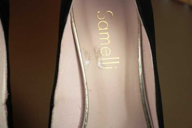 Sapatos em pele pretos NOVOS SAMELLI em camurça T.3764398346580098121