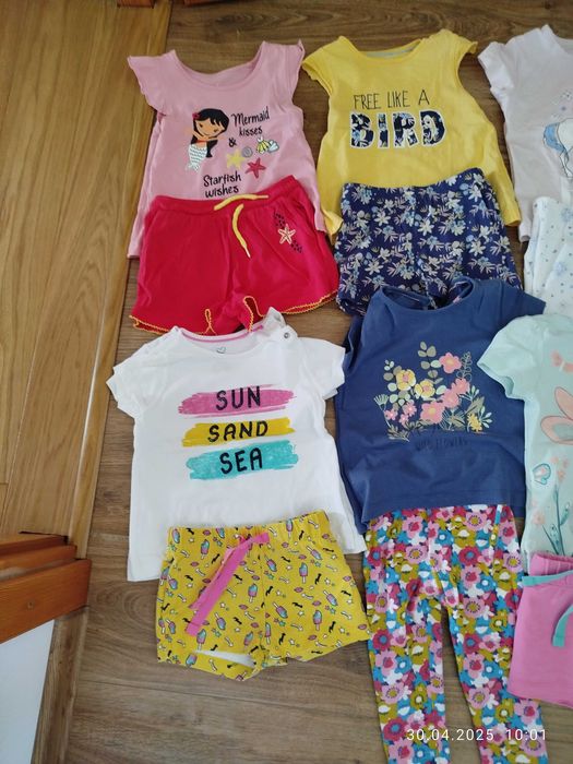 Paczka letnich ubrań dla dziewczynki r 92