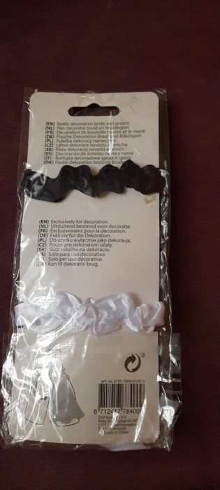 Dekoracja ślubna na butelki