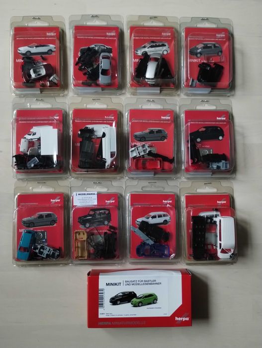 Herpa H0 Samochody różne do montażu ZESTAW 14 szt.