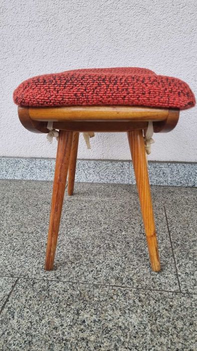 Taboret podnóżek design PRL Lata 60 Czechosłowacja Vintage Retro