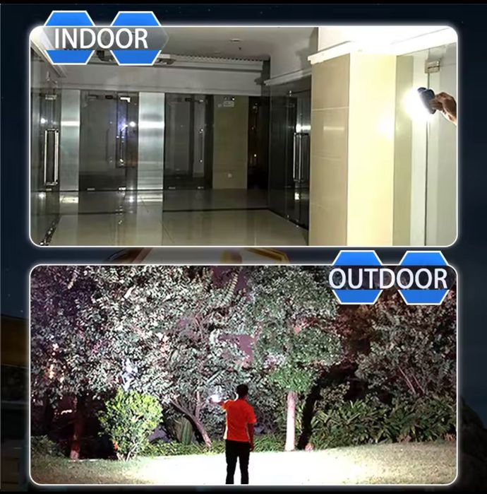 Яскравий ліхтар MosLighting з акумулятором для дому. MOS-14, Мос14