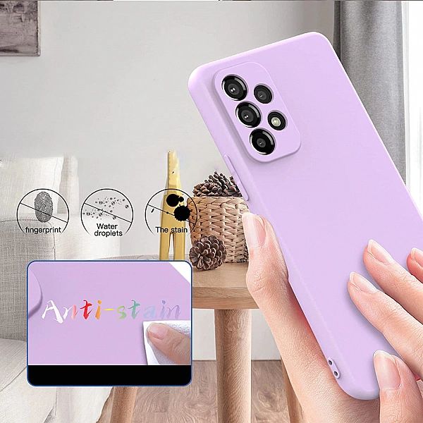 Etui Icon + Szkło Hartowane Płaskie do Samsung Galaxy A53/5G Violet