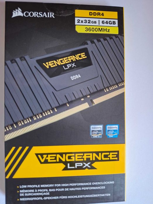 Pmięć Ram DDR4 64GB ( 2X32GB ) 3600MHz Corsair -Nowa Nie Używana