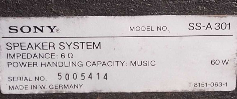 акустична система Sony SS-A301