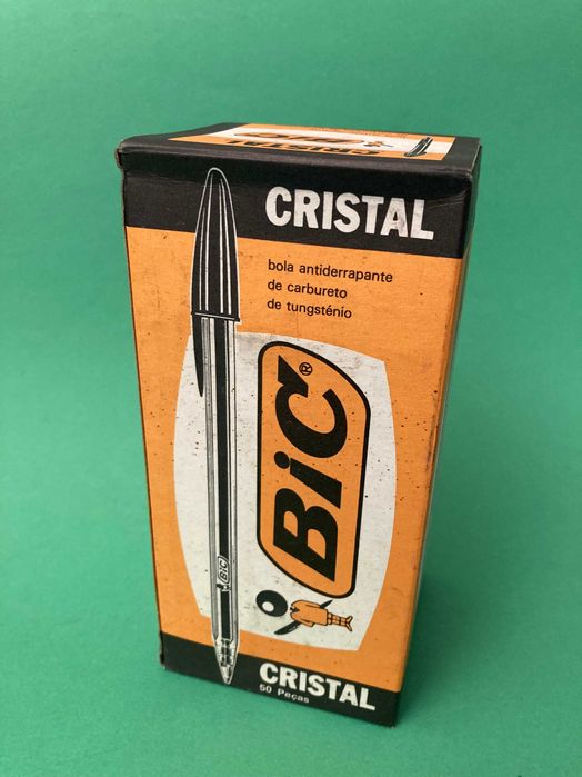 Caixa Com 50 Canetas Bic Cristal Anos 70