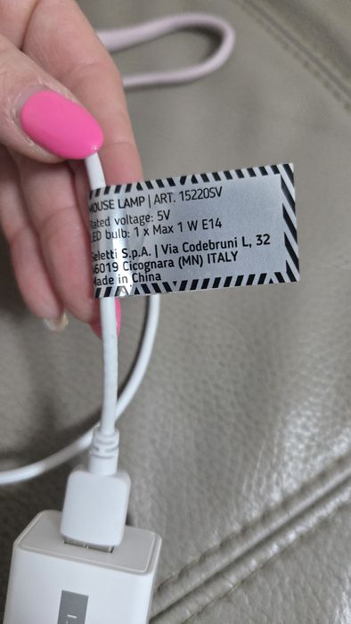 Lampa mysz z serduszkiem Seletti