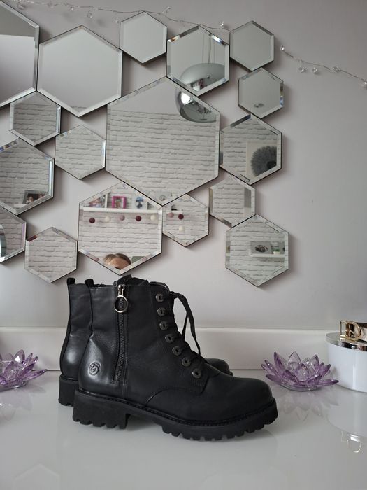 REMONTE 40 Nowe Skóra kamasze sztyblety trzewiki