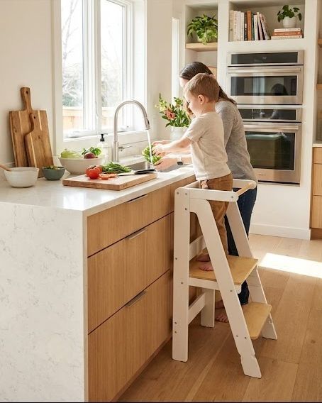 Вежа помічника Монтессорі складана (масив дерева) Дніпро