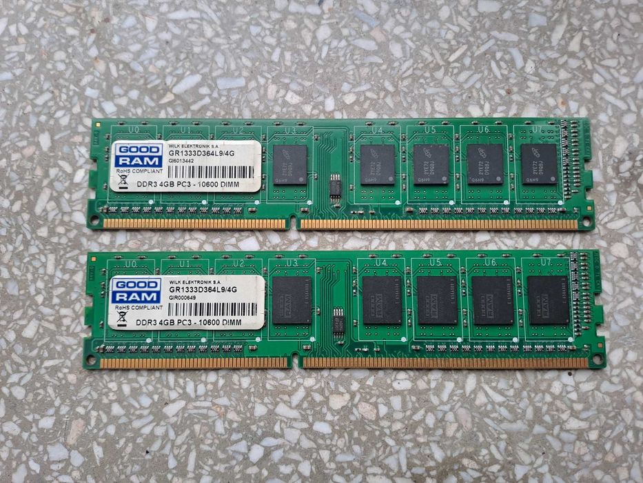Pamięć Ram 4GB Good Ram, cena za 2 sztuki.