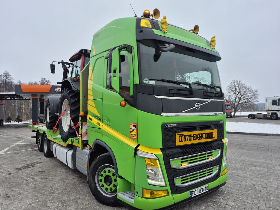 Volvo FH 500 km Salon Polska 2015 Laweta Emtech Ocynk Zagłębienia