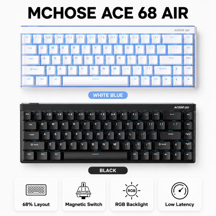 ‼️Клавіатура MCHOSE G75 G75 V2 G87 V2 K87S JET75 ACE68 G98 K99 ACE68 Turbo RGB