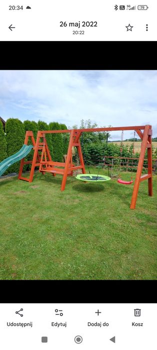 Huśtawka ogrodowa plac zabaw