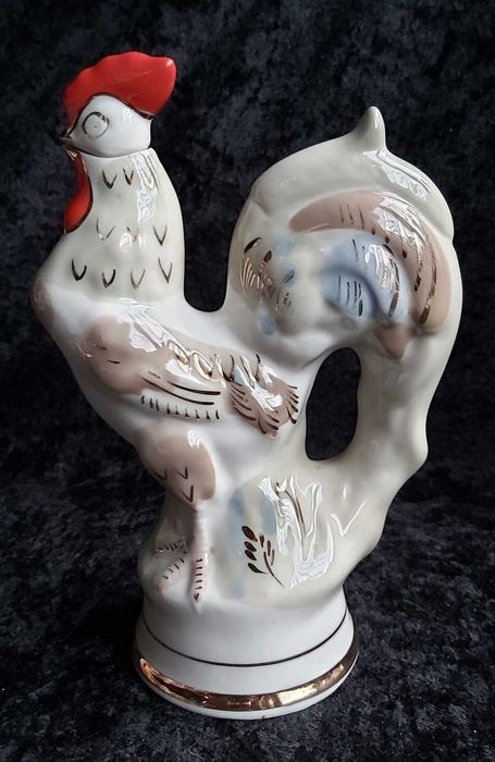 Фарфоровая статуэтка-штоф Петух Городницкий фарфоровый завод