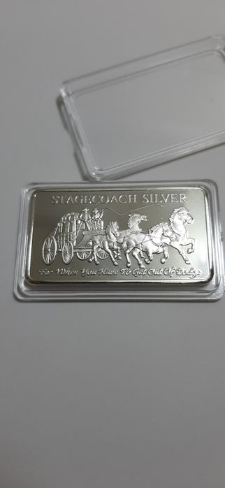 Подарок сувенир муляж серебряного слитка 1 унция