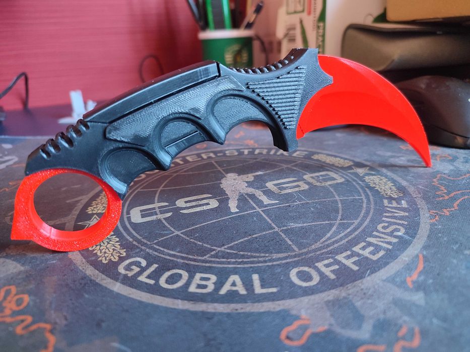 Karambit CS Ruby – Faca Curva Colecionável / Decorativa