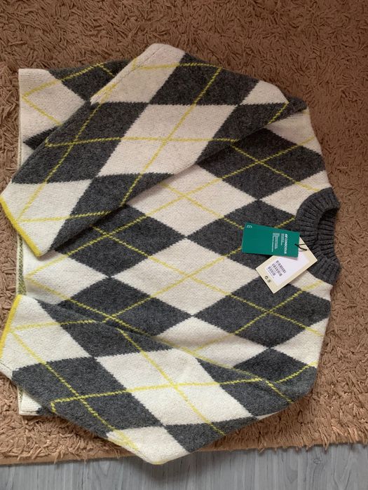 Nowy sweter H&M Pringle S-L romby jakość premium