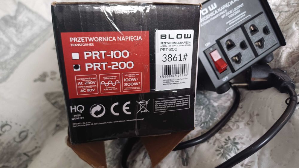 Przetwornica napięcia 230/110 V AC PRT-200 BLOW