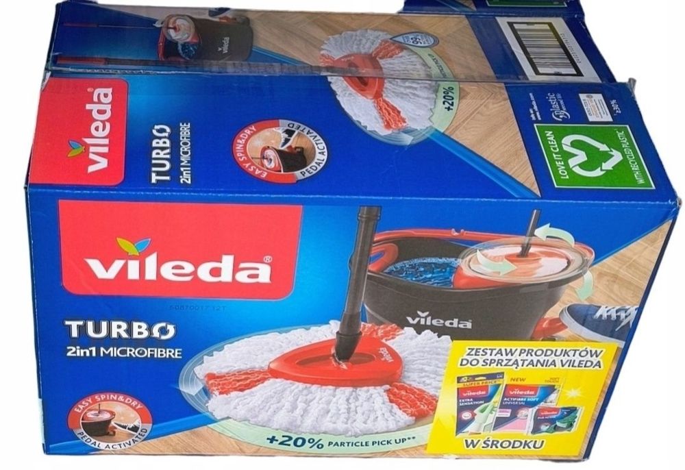 MOP obrotowy VILEDA TURBO 2W1! Nowy! GRATIS!