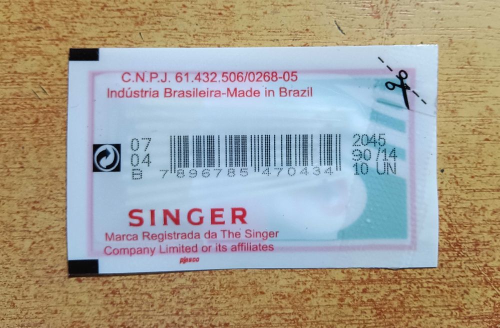 Agulhas maquina costura Singer