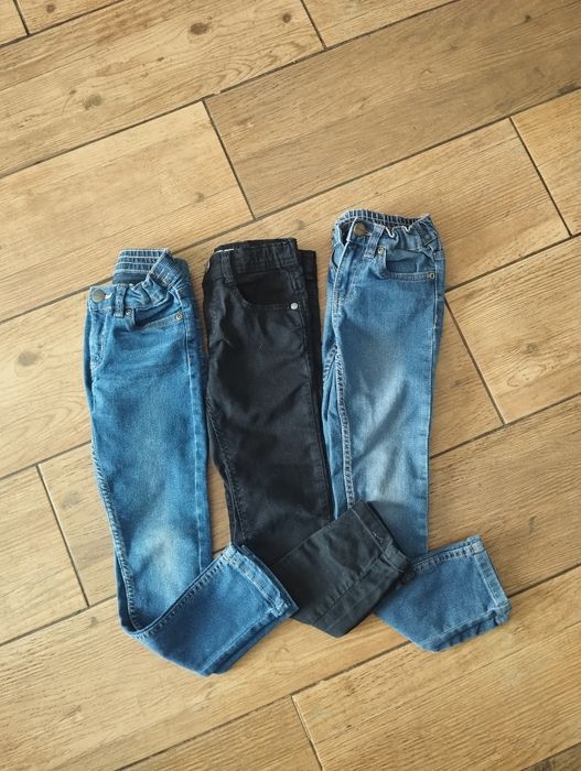 Zestaw spodni jeansowych jeansy dla dziewczynki 122