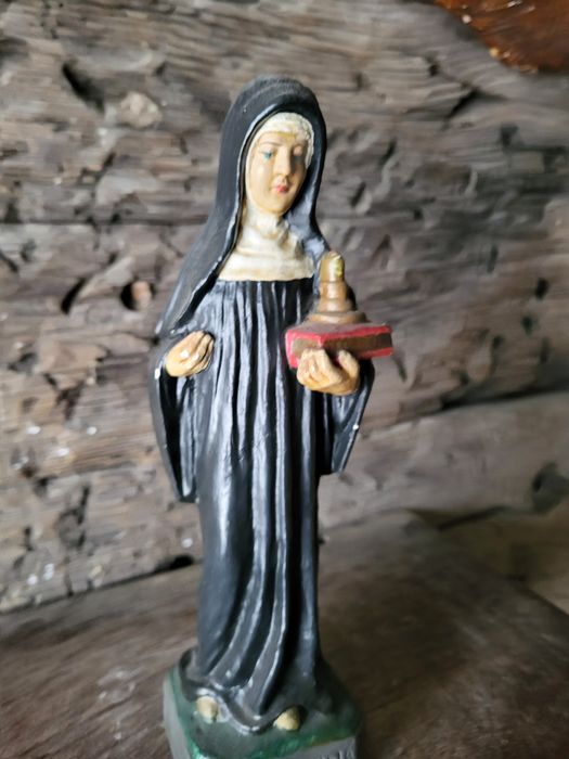Święta Wiwina Stara figurka patronka w chorobach gardła