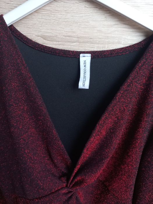 Sukienka kopertowa błyszcząca