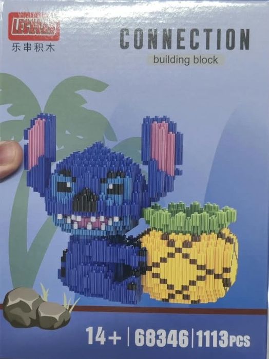Stitch LEGO Mini Blocos com Porta-Lápis – 1113 Peças