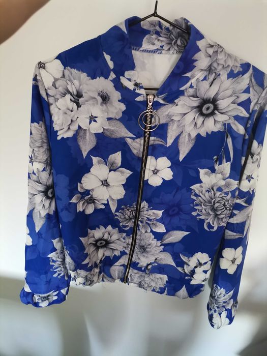 Bomberka wiosenna, bluza kwiaty, chaber, rozmiar uniwersalny S/M