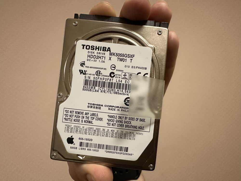 HDD 500 гд вінчестер ноутбук жорсткий диск: 250 грн. - Запчастини для ...