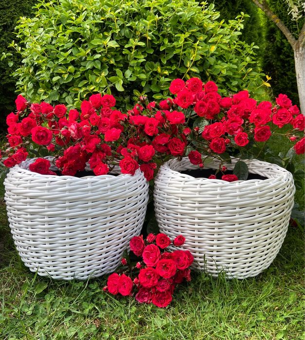 Кашпо з штучного ротангу, корзина, ротанг , горщик, кашпо