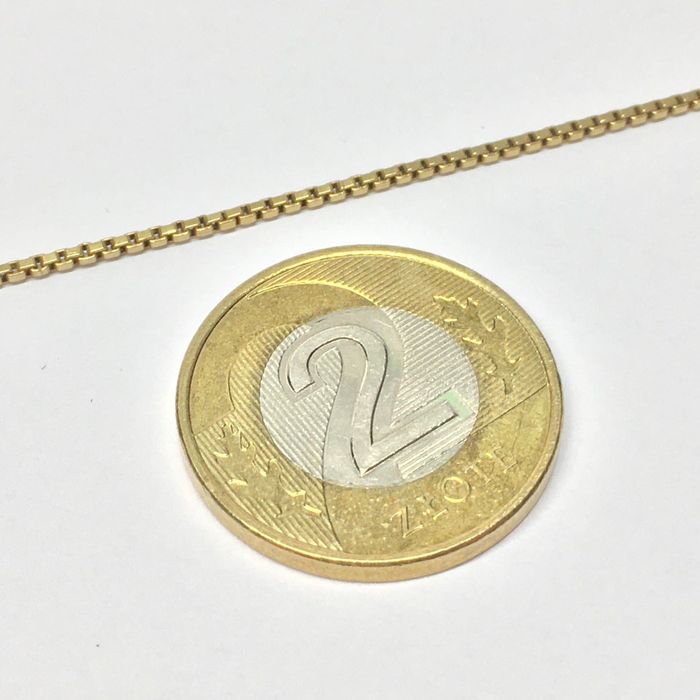 Złoty ŁAŃCUSZEK męski 750 18K cudowna KOSTKA 61 cm