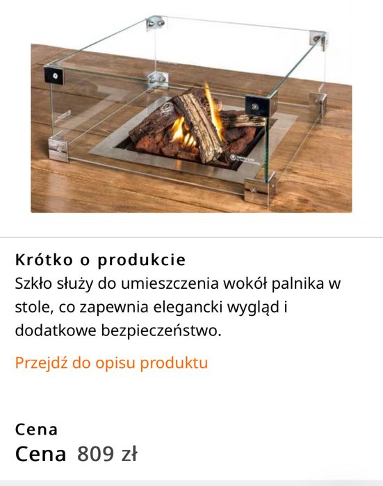 Szkło do paleniska 500/500/200