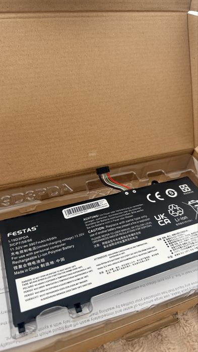 Модель акумулятора: L19M3PDA LENOVO