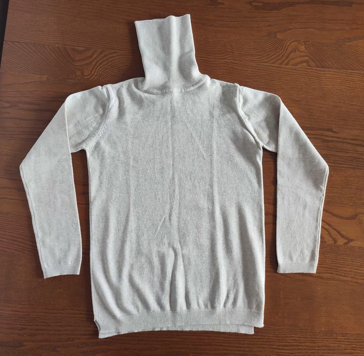 Sweterek golf ZARA Knitwear beżowy 11-12 lat, 152 cm