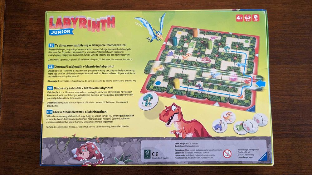 Gra Labirynt Labyrinth Junior Dino NOWA