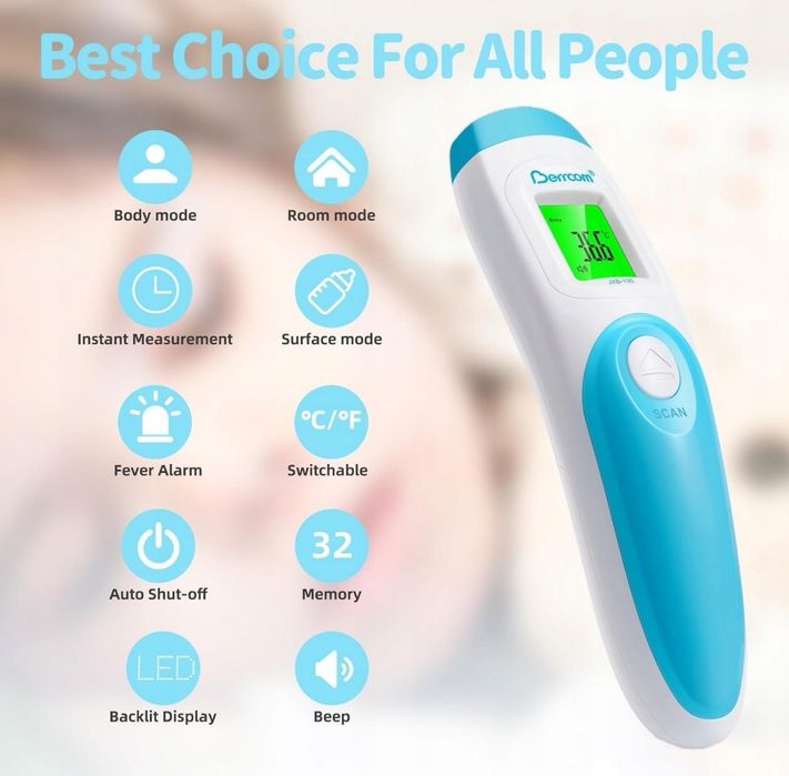 Berrcom JXB-195 Termometr na podczerwień, bezdotykowy
