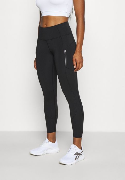 Legginsy sportowe z zamkiem czarne Athleta L