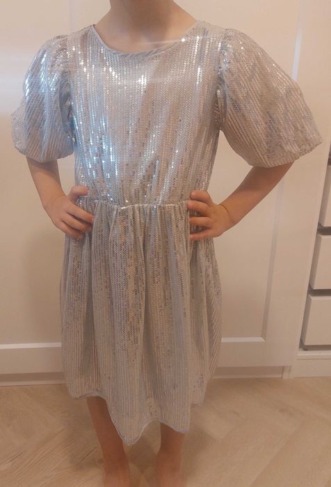 Kostium Przebranie Strój Księżniczki Sukienka cekinowa H&M 122 korona