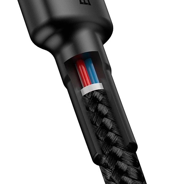 Kabel Baseus CATKLF-H91 USB-C - USB-C PD QC 60W 3A 480Mb/s 2m - czarno