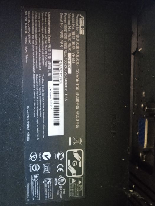 Monitor Asus vh192d